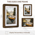 5x7 4x6, 5 7 Picture Frame with HD Tempered Glass, USA-Sourced Walnut Wood Photo Frame Matted to Rounded Corner x