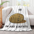 Cozy 50x40in Cute Potato Soft Comfy Flannel Blanket Fluffy Queen Plush Throw Twin Outdoor Picnic Living Room Travel