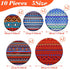 Patelai 10 Pieces Reusable Bowl Covers in 5 Sizes, Stretch Cloth Fabric Food Storage Covers for Leftovers