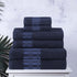6-Piece Set, 2 2 2 Superior Cotton Towel Geometric Design, Dobby Border, Plush Quick Dry Towels, Decorative Bathroom