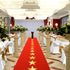 Timgle Disposable Red Plastic Carpet Runner, 3.28 x 16.4 ft, with Golden Star for Party, Wedding Theme Decoration