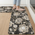 LEEVAN Anti Fatigue Mats for Kitchen Floor 2 Piece,Cushioned Memory Foam Black