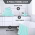 Cosy Family 8-Piece Set, 2 2 4 (Frozen Microfiber Towel Bath Towels, Hand Towels, and Wash Cloths, Ultra Soft Highly