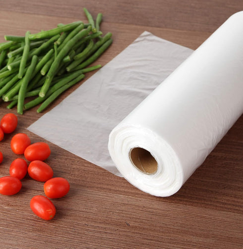 PARTY BARGAINS 11" x 14" Plastic Produce Bags on a Roll - 900 Clear Grocery and Bread Bags, Convenient Pack