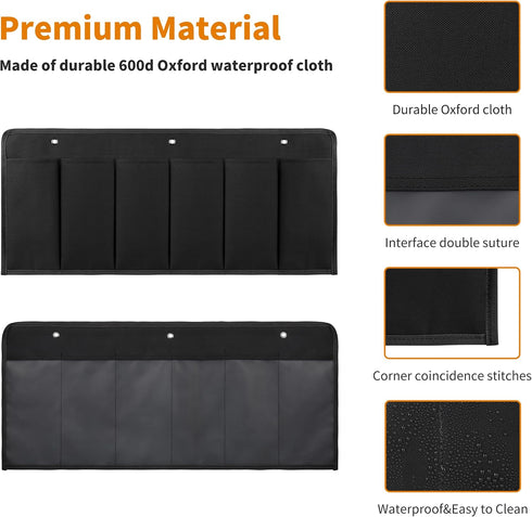 6 RVZONE RV Shoe Pockets Large Pockets Heavy Hanging Bedside Storage Organizer with Sturdy Hooks for Shoes, Toys