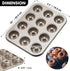 Webake 2 Pack Mini Fluted Tube Cake Pans, 12-Cup Non-stick 1.8 Inches Bundtinis Petite Fluted Cake Mold
