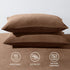 HAPPYMOON Microfiber Pillowcases Standard with Zipper, Set of 2 Breathable Covers for Hair and Skin, 20 x 26 Inches,