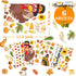 Thanksgiving Window Clings Stickers Fall Decorations Holiday Turkey Cling for Glass Window Thanksgiving Decorations for Home Party 113 PCS