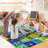 4x6 Kids Rug for Playroom, ABC Educational Carpet for Classroom,Non Slip Washable Play Mat with Alphabet Numbers