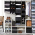 Household Essentials Large Fabric Storage Box with Lid, Black, Set of 2.