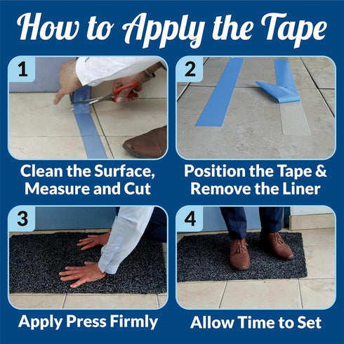 Carpet Tape, Double Sided Rug Tape for Secure Rugs on Hardwood, Removable, No Damage (Creme, 2" x 25 Yard)