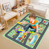 39''x59'' Kids Rug Car Rugs Playmat Carpet for Kids Toy Cars for Playroom Classroom Kids Room, Educational Area Rugs