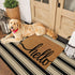 Striped Outdoor Rug 3'x5', Cotton Hand Woven Washable Reversible Layered Door Mat for Entryway Home