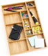 Lipper International 8397 Bamboo Wood Adjustable Drawer Organizer with 6 Removable Dividers