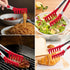 2 9-Inch 12-Inch PCS Pasta Tong Spaghetti Tongs, & Heat Resistant Silicone Pasta Tongs Spaghetti Server With Teeth