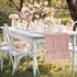 48 Inches yuboo Pink Table Runner Long, Boho Dusty Rose Table Runner for Shabby Decor Farmhouse Dresser Runners