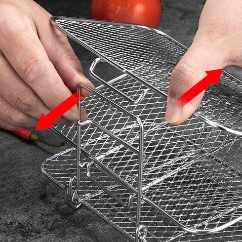 3 Layers Dehydrator Rack Accessories, Stainless Steel Air Fryer Rack Compatible with Instant Pot Vortex