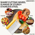 Urbanstrive Bench Scraper for Baking, Stainless Steel Dough Cutter and Multi-Purpose Kitchen Tool, Yellow