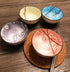 Set of 4 Mose Cafolo Japanese Style Ceramic Rice Bowls, Assorted Designs with Phum Flowers, Gift Box