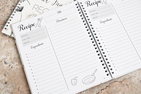 Blank Recipe Book To Write In Your Own Recipes - Family Recipe Journal to Create Your Own Cookbook - 100 Page Empty