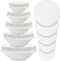 Patelai 10 Pieces Reusable Bowl Covers in 5 Sizes, Stretch Cloth Fabric Elastic Food Storage Covers in Ivory