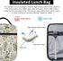 Pretty Wild Floral Insulated Lunch Bag, Reusable Cooler Tote for Girls & Boys, Leakproof Thermal Lunch Box for School