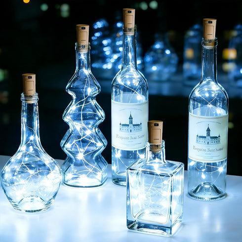 20 8 Pack) VOOKRY Wine Bottle Lights with Cork LED Battery Operated Cork String Lights Mini Copper Wire Bottle Lights