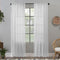 Clean Window Crushed Texture Allergy/Pet Friendly Anti-Dust Sheer Curtain Panel, 52" W x 63" L, White