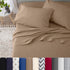 3 Piece Twin Bed Sheets Set, Lightweight Soft Breathable, Beige, Wrinkle Resistant