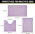 Bathroom Rugs Chenille 3-Piece Extra Soft and Absorbent Shag Bathroom Mats, Machine Wash Mat, Strong PVC Non-Slip