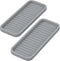 ZAPPOWARE Silicone Kitchen Sink Caddy Sponge Holder 9x3.5 (2-pack) Gray - Organizer for Bathroom Vanity Tray and