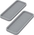 ZAPPOWARE Silicone Kitchen Sink Caddy Sponge Holder 9x3.5 (2-pack) Gray - Organizer for Bathroom Vanity Tray and