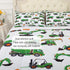 Set Sets Set 1 1 Comforter Green Tractor: Twin Size Cartoon Excavator Truck Car Bedding for Boys Kids Teens Toddler