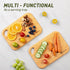 2 Pack 8.6" 6" Set Small Bamboo Wood Cutting Board for Kitchen x Mini Wooden Charcuterie Boards Lightweight Chopping