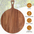 15.4 11.4 Inch 6 x Pcs Acacia Large Wood Cutting Board with Handle Round Large Wooden Cutting Boards Cutting Serving