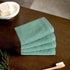 12 12 24-Pack Amazon Basics Cotton Washcloths for Bathroom, Fast Drying, Extra Absorbent, x in, Seafoam Green, Ice