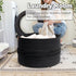 CherryNow Extra Large Black Laundry Basket - Rope Storage for Bathroom, Bedroom, Living Room, 22 x 14 inches