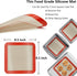 Square Silicone Baking Mats for 9 Inch Cake Pan, 8.5" Non-stick Reusable Silicone Mat for Baking Pan (2 PCS)