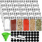 Keketin 30 Pack Glass Spice Jars 4 oz with Labels, Empty Square
