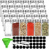 Keketin 30 Pack Glass Spice Jars 4 oz with Labels, Empty Square