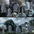 12 Pcs Miniature Resin Tombstones, Mini Gravestone Figurines, Multiple Sizes for Mini House Graveyard Scene, Halloween