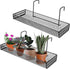 OBANGONG 2 PCS Iron Hanging Railing Planter Shelf Basket with Hooks,Balcony Plant Pot