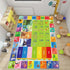 Kids Educational Rug, ABC Alphabet Play Mat, Numbers Shapes Color Seasons Learning Carpet for Playroom Bedroom
