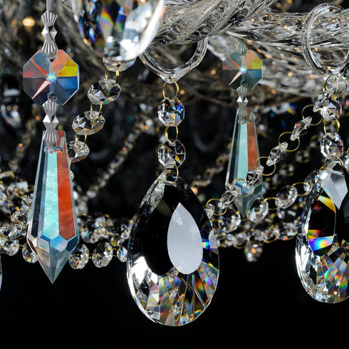 24 38 mm Potchen Pcs Chandelier Crystal Replacement Teardrop & Icicle Crystal Prisms Hanging Gems Parts for Lamps