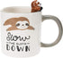 Pavilion Gift Company Slow The Sloth Down - Gray 17oz Dolomite Coffee Cup Mug