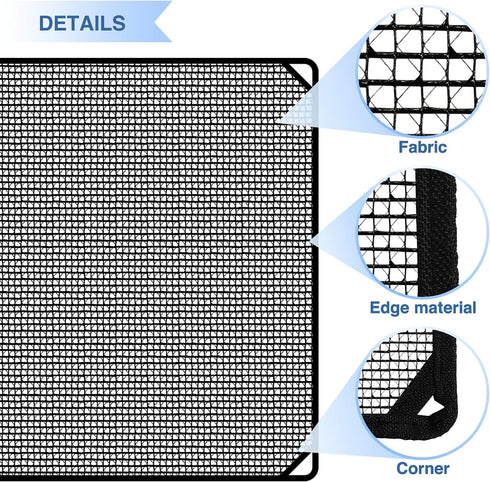 E&K 36"x36" Outdoor AC Unit Cover, Compressor Mesh Top Cover with Bungee Cords for Leaf Dust Protection
