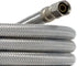 Braided Stainless Steel Ice Maker Water Supply Hose - 10 Ft - Universal 1/4" Connectors from Kelaro by Kelaro