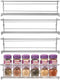 Mindspace Spice Rack Wall Mount, Set of 4 Hanging Spice & Seasoning Racks, Kitchen Storage Organizer, Chrome