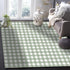 Sage Green Buffalo Plaid Area Rug - 2'x3' Non-Slip Farmhouse Checkered Accent Carpet for Living Room Bedroom