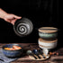 Ceramic Ramen Bowl Set, 38 OZ Japanese Style, Microwave & Dishwasher Safe, Includes Spoon & Chopsticks, Blue